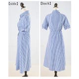 可憐にスタイルアップするストライプラップ調シャツワンピース レディース | Sawa a la mode | 詳細画像22 