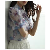 パールを纏うシアーオーガンジーのパワーショルダーブラウス レディース ファッショ… | Sawa a la mode | 詳細画像9 