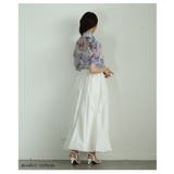 パールを纏うシアーオーガンジーのパワーショルダーブラウス レディース ファッショ… | Sawa a la mode | 詳細画像15 