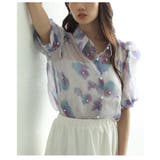 パールを纏うシアーオーガンジーのパワーショルダーブラウス レディース ファッショ… | Sawa a la mode | 詳細画像20 