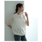デイジーフラワー柄ワッシャー風半袖プルオーバー レディース ファッション | Sawa a la mode | 詳細画像12 