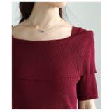 オフショルリブニット半袖トップス レディース ファッション | Sawa a la mode | 詳細画像8
