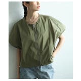 こなれ感たっぷりのシルエットを愉しむドロスト付き切り替えジップベスト レディース… | Sawa a la mode | 詳細画像17 