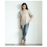 艶めくボタニカルフラワー刺繍ベールのきれいめシアーブラウス レディース | Sawa a la mode | 詳細画像19 