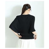 さらりと心地よいサマーリブニットドルマンスリーブトップス レディース ファッション | Sawa a la mode | 詳細画像9 