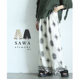 エスニックな雰囲気を纏うリラクシーな刺繍ワイドパンツ レディース ファッション | Sawa a la mode | 詳細画像1 