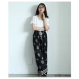 エスニックな雰囲気を纏うリラクシーな刺繍ワイドパンツ レディース ファッション | Sawa a la mode | 詳細画像4 