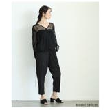 バック裾リブウエストゴムテーパードストレッチパンツ レディース ファッション | Sawa a la mode | 詳細画像16