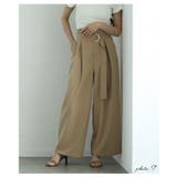 視線を奪う美シルエットなベルト付タックパンツ レディース ファッション | Sawa a la mode | 詳細画像3