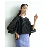 袖口リボンモチーフシフォンブラウス レディース ファッション | Sawa a la mode | 詳細画像9 