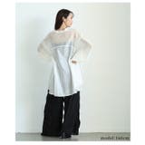 サイドスリット入りシフォンレイヤードギャザーワイドパンツ レディース ファッション | Sawa a la mode | 詳細画像13