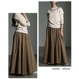 大人の洗練さと余裕漂うブロードギャザーフレアロングスカート レディース ファッシ… | Sawa a la mode | 詳細画像10 