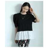 大人ガーリーを愉しむパワーショルダー裾レースTシャツ レディース ファッション | Sawa a la mode | 詳細画像7