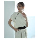 ニュアンスを与えるモードなパイピングラインカットソー レディース ファッション | Sawa a la mode | 詳細画像7