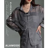 絶妙ニュアンス飾るチャイナボタン風シアーシャツ レディース ファッション | Sawa a la mode | 詳細画像1 