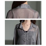 絶妙ニュアンス飾るチャイナボタン風シアーシャツ レディース ファッション | Sawa a la mode | 詳細画像5 