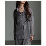 絶妙ニュアンス飾るチャイナボタン風シアーシャツ レディース ファッション | Sawa a la mode | 詳細画像16 