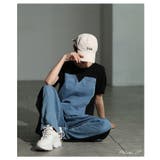 ありきたりを打ち破るデニムドッキングサイドラインセットアップ レディース | Sawa a la mode | 詳細画像2 