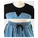 ありきたりを打ち破るデニムドッキングサイドラインセットアップ レディース | Sawa a la mode | 詳細画像23 