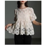 心ときめく総レースパフスリーブペプラムブラウス レディース ファッション | Sawa a la mode | 詳細画像21 