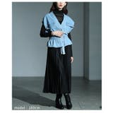 重ねるだけで即オシャレ見えなペプラムデニムベスト レディース ファッション | Sawa a la mode | 詳細画像13 