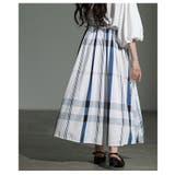 バルーンスリーブトップス＆チェック柄ロングススカートセットアップ レディース フ… | Sawa a la mode | 詳細画像8 