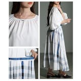 バルーンスリーブトップス＆チェック柄ロングススカートセットアップ レディース フ… | Sawa a la mode | 詳細画像17 