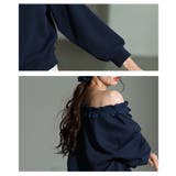 フェミニンを添えるシュシュ付きフリルネックプルオーバー レディース ファッション | Sawa a la mode | 詳細画像5 