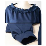 フェミニンを添えるシュシュ付きフリルネックプルオーバー レディース ファッション | Sawa a la mode | 詳細画像23 