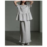 大人の甘さ纏うペプラムトップス＆裾フリルロングスカートセットアップ レディース … | Sawa a la mode | 詳細画像22 