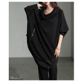一歩先を行く異素材アシンメトリータートルチュニック レディース ファッション | Sawa a la mode | 詳細画像2