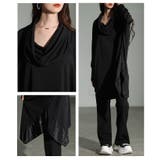 一歩先を行く異素材アシンメトリータートルチュニック レディース ファッション | Sawa a la mode | 詳細画像17