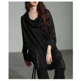 一歩先を行く異素材アシンメトリータートルチュニック レディース ファッション | Sawa a la mode | 詳細画像18