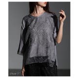 上品な存在感を醸し出すフラワー刺繍×シアーレイヤードブラウス レディース ファッ… | Sawa a la mode | 詳細画像2 