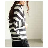 ラフなのにお洒落に決まるボーダーコクーントップス レディース ファッション | Sawa a la mode | 詳細画像8 