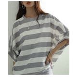 ラフなのにお洒落に決まるボーダーコクーントップス レディース ファッション | Sawa a la mode | 詳細画像20 