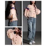 ポップで可愛いボリュームスリーブトリコロールカーディガン レディース ファッショ… | Sawa a la mode | 詳細画像17 