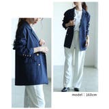 プレッピーマニッシュなブレザーダブルジャケット レディース ファッション | Sawa a la mode | 詳細画像10 