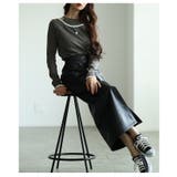 エッジなのに上品なフェイクレザーIラインスカート レディース ファッション | Sawa a la mode | 詳細画像14 