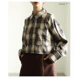 暖かみを感じる起毛チェックショート丈ポケットシャツ レディース ファッション | Sawa a la mode | 詳細画像2 