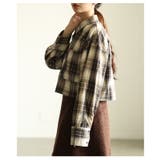 暖かみを感じる起毛チェックショート丈ポケットシャツ レディース ファッション | Sawa a la mode | 詳細画像12 