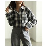 暖かみを感じる起毛チェックショート丈ポケットシャツ レディース ファッション | Sawa a la mode | 詳細画像15 