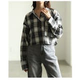 暖かみを感じる起毛チェックショート丈ポケットシャツ レディース ファッション | Sawa a la mode | 詳細画像22 
