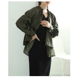 ミリタリー×フェミニンな異素材バックテープブルゾン レディース ファッション | Sawa a la mode | 詳細画像8 