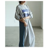 ギャップを楽しむスウェット×デニムプルオーバーワンピース レディース ファッショ… | Sawa a la mode | 詳細画像2 