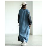 ギャップを楽しむスウェット×デニムプルオーバーワンピース レディース ファッショ… | Sawa a la mode | 詳細画像22 
