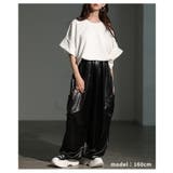 ラグジュアリーに煌めく裾ドロストサテンカーゴパンツ レディース ファッション | Sawa a la mode | 詳細画像7 