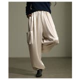 ラグジュアリーに煌めく裾ドロストサテンカーゴパンツ レディース ファッション | Sawa a la mode | 詳細画像17 