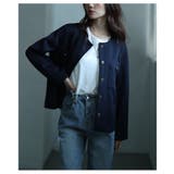 大人リュクスな品格纏うノーカラーストレッチジャケット レディース ファッション | Sawa a la mode | 詳細画像4 