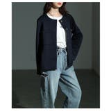 大人リュクスな品格纏うノーカラーストレッチジャケット レディース ファッション | Sawa a la mode | 詳細画像9 